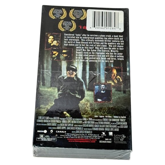 Intacto Vintage VHS New Sealed Juan Carlos Fresnadillo Thriller 2003 New Sealed - Picture 3 of 6